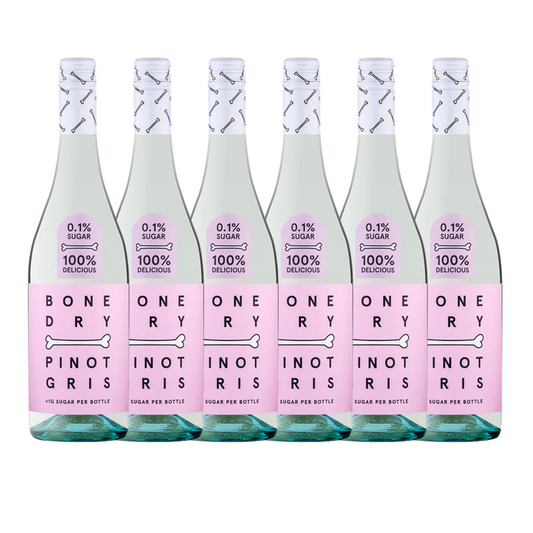 Bone Dry Pinot Gris 750ml wine bottles