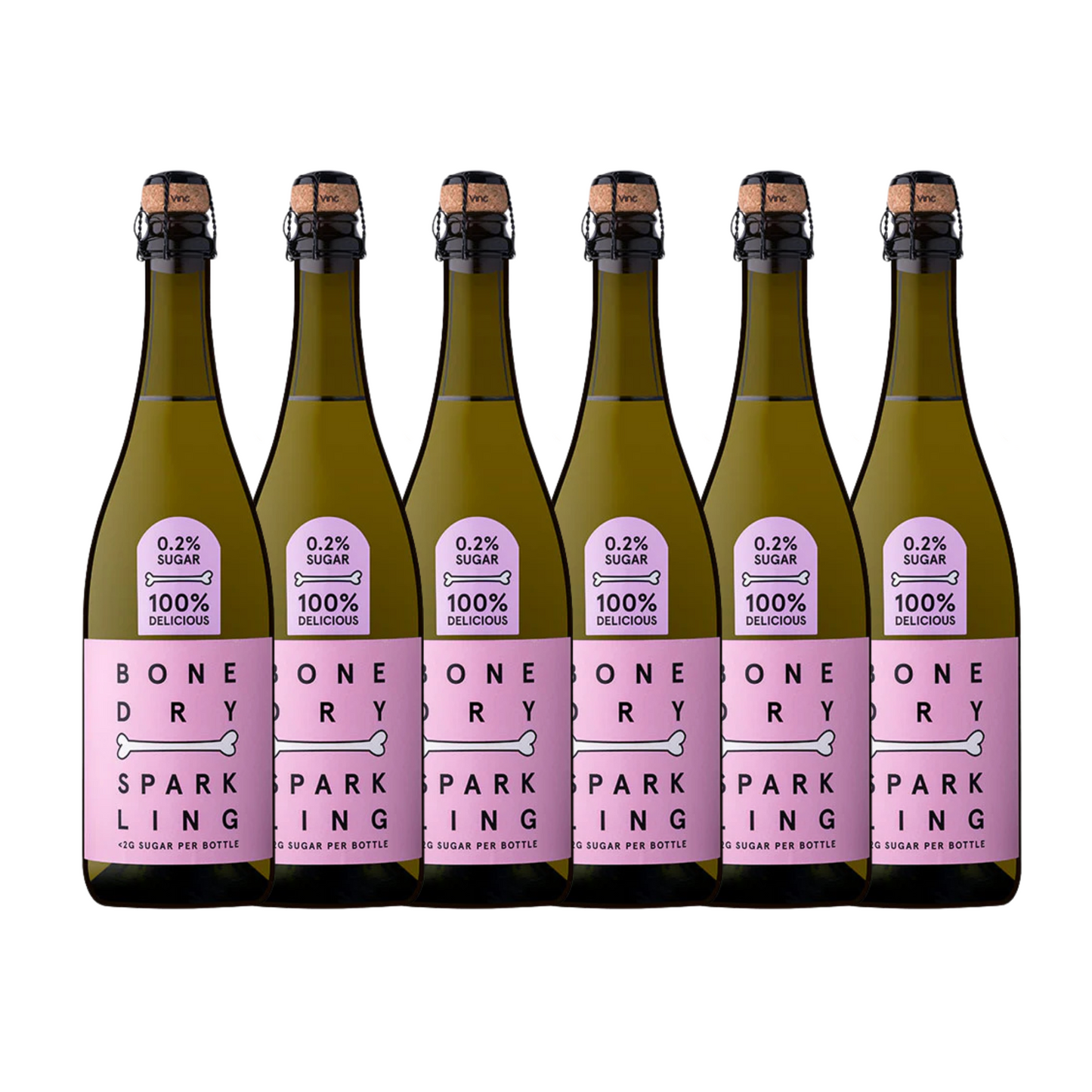 "Bone Dry Sparkling Wine 750ml Bottles