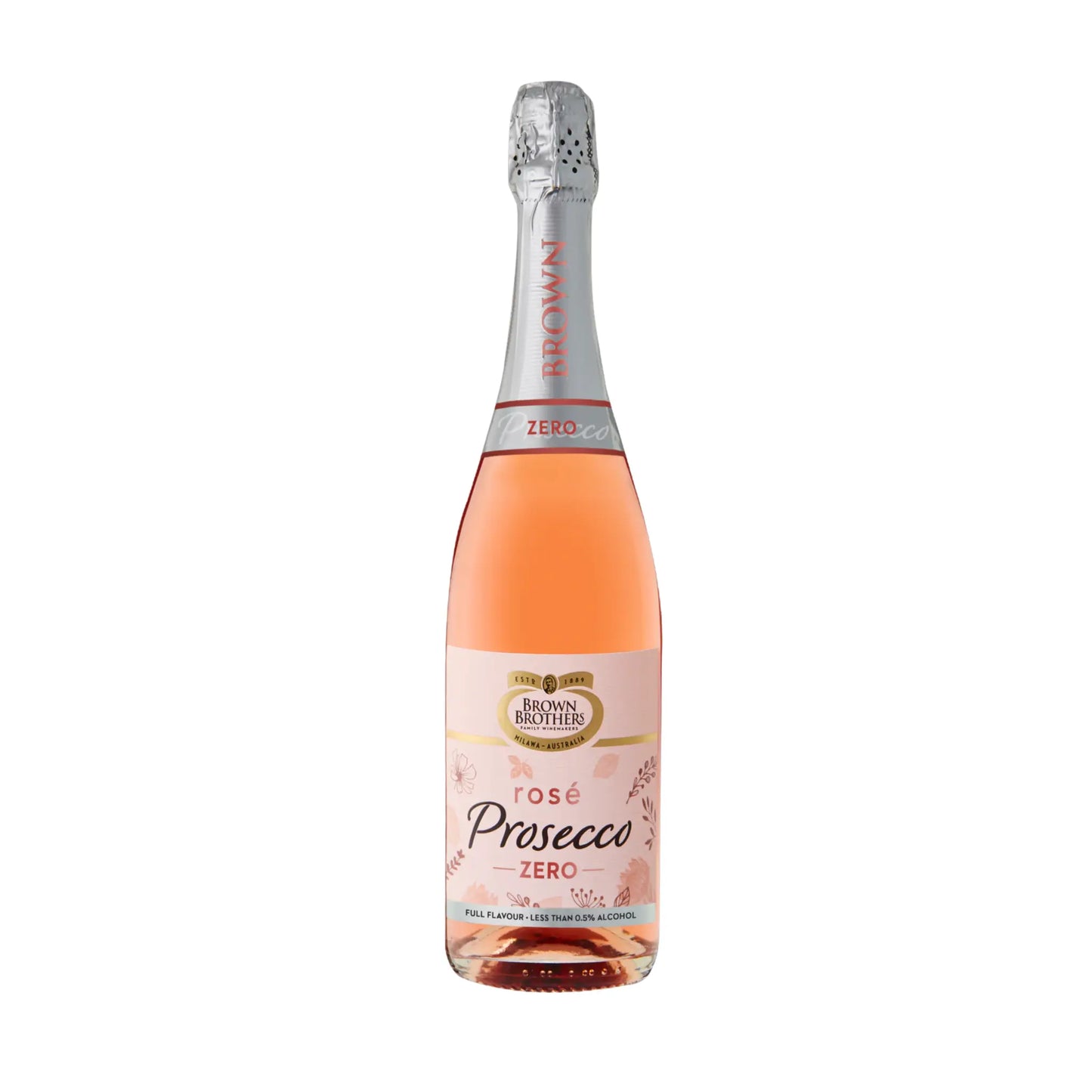Brown Brothers Zero Prosecco Rose 750ml Booze House