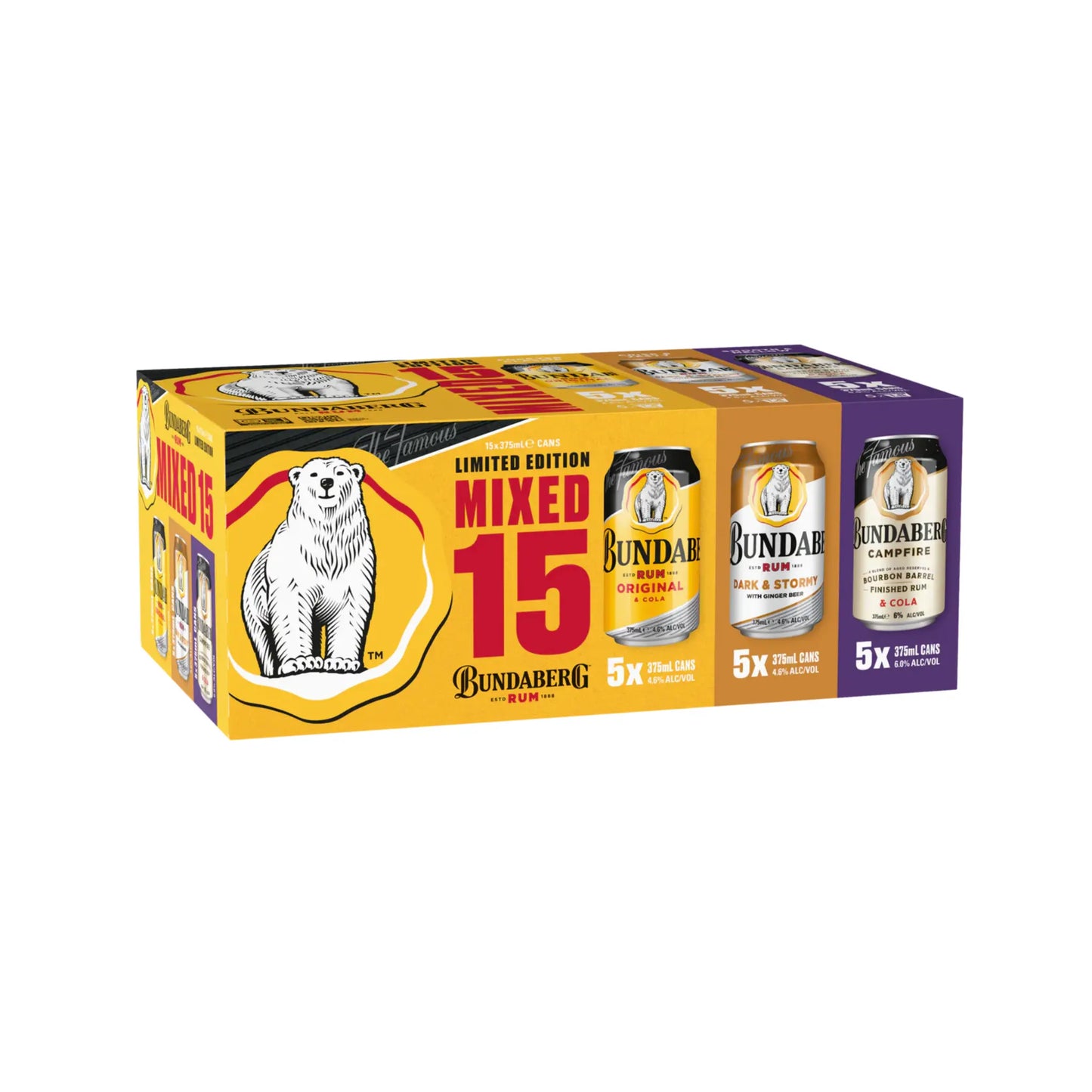 Bundaberg Limited Edition Mixed 15 Cans 375ml Booze House