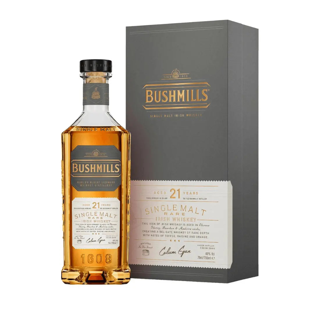 Bushmills 21 Year Old Rare Single Malt Whiskey 700ml - Booze House