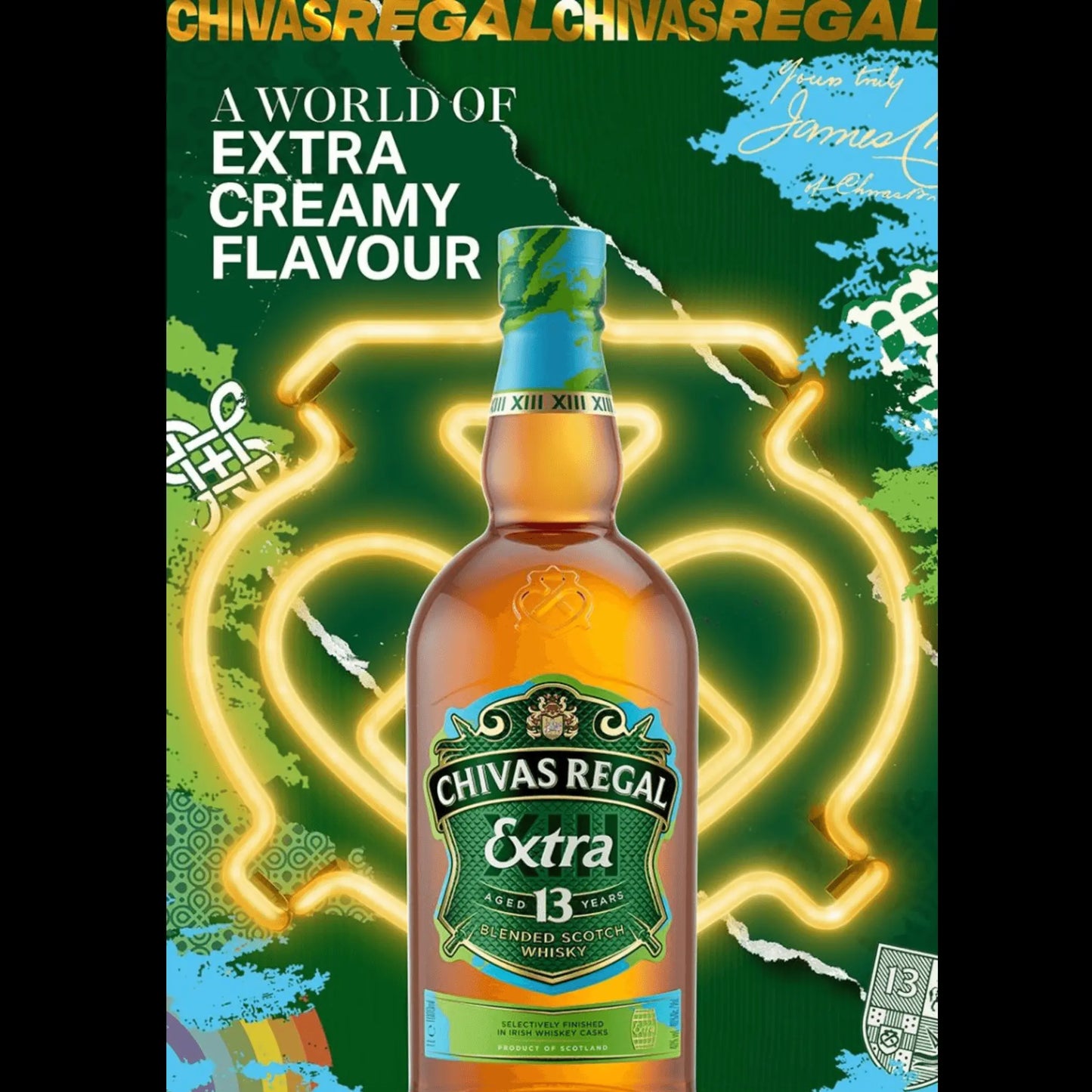 Chivas Extra 13 Year Old Irish Cask Scotch Whisky 1L Booze House