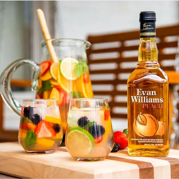 Evan Williams Peach Kentucky Straight Bourbon Whiskey 750ml Booze House