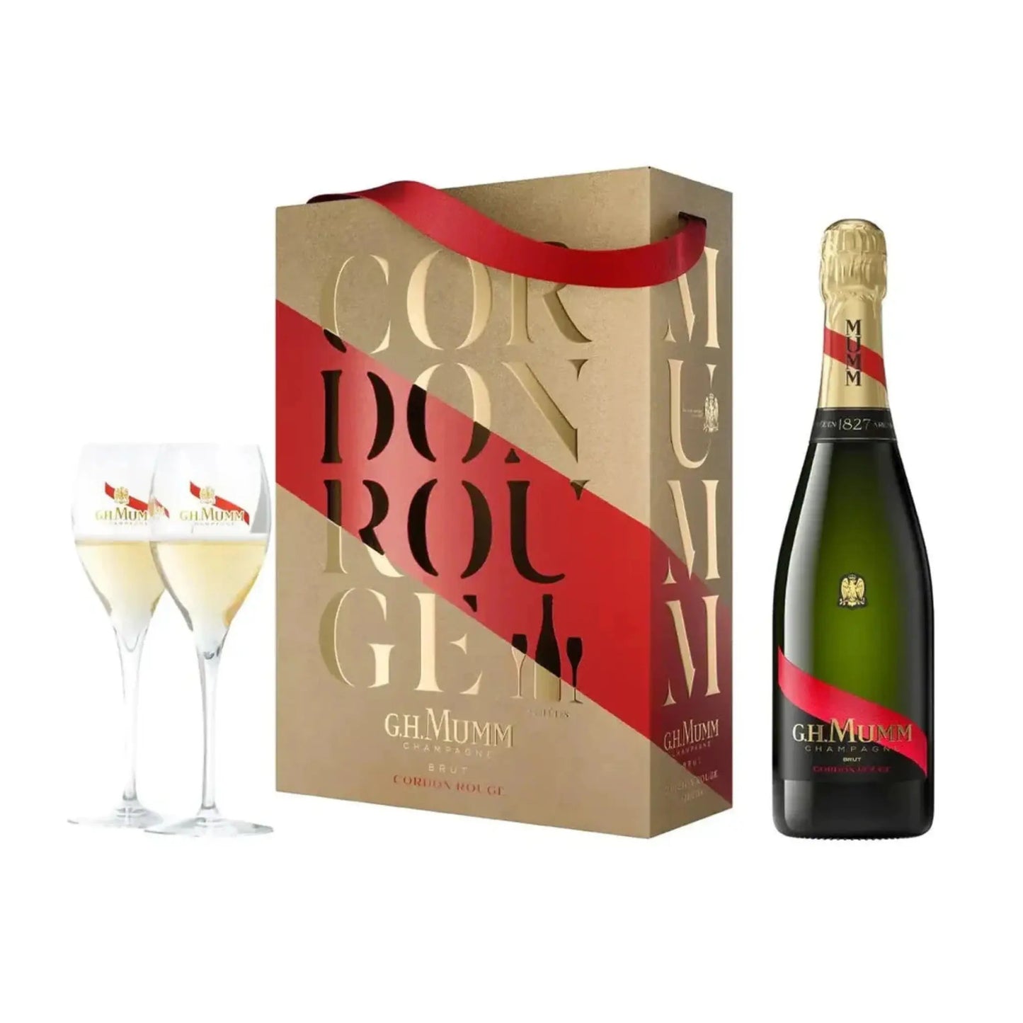 Mumm Cordon Rouge NV Twin Flute Gift Pack Booze House