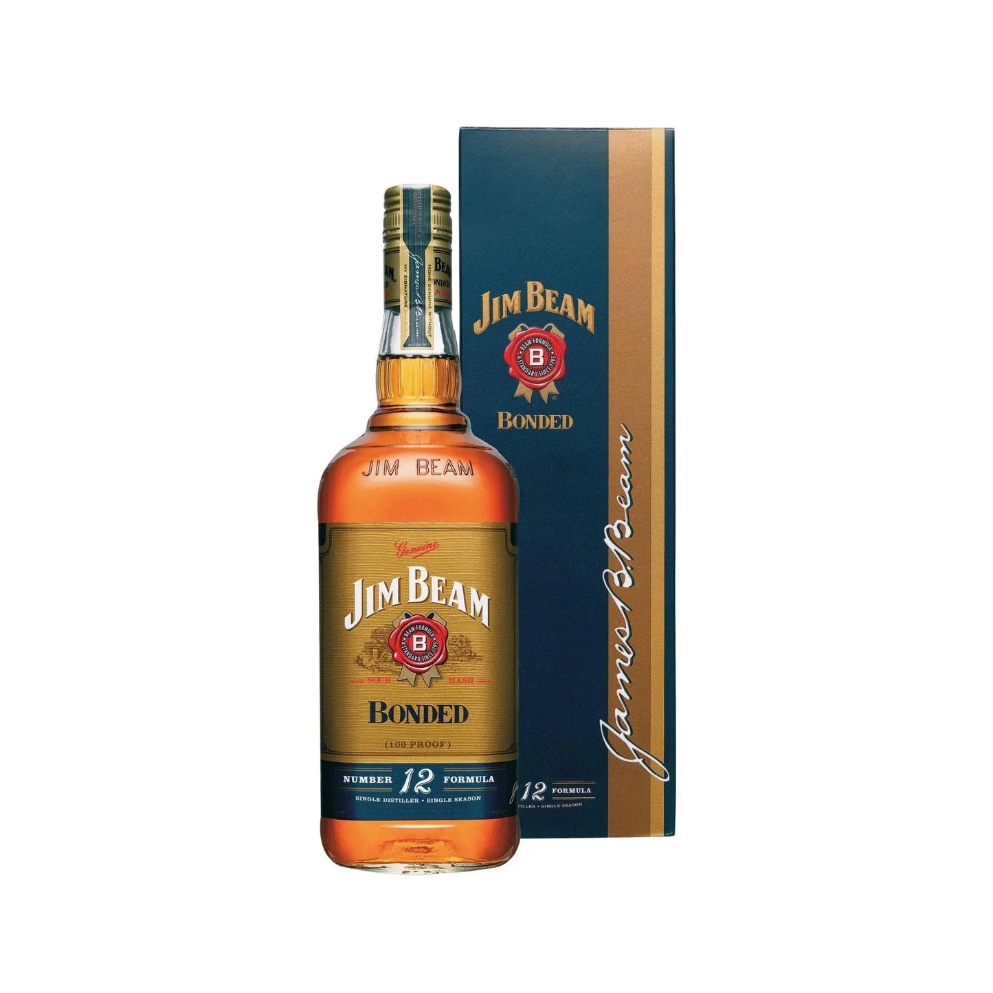 Jim Beam Bonded Vintage Label Collector Bottle 1L - Booze House