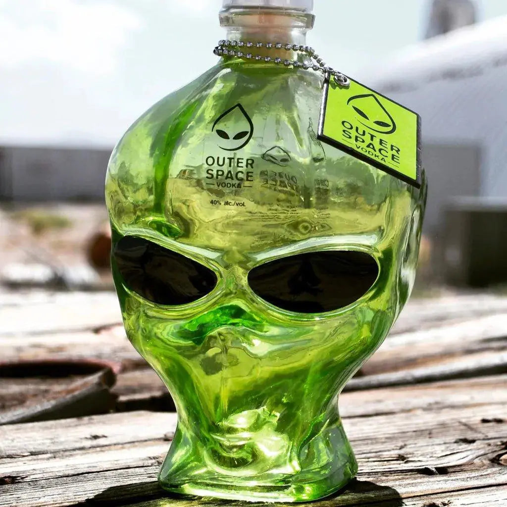 Outerspace Alien Head Chrome Edition Vodka 700ml - Booze House