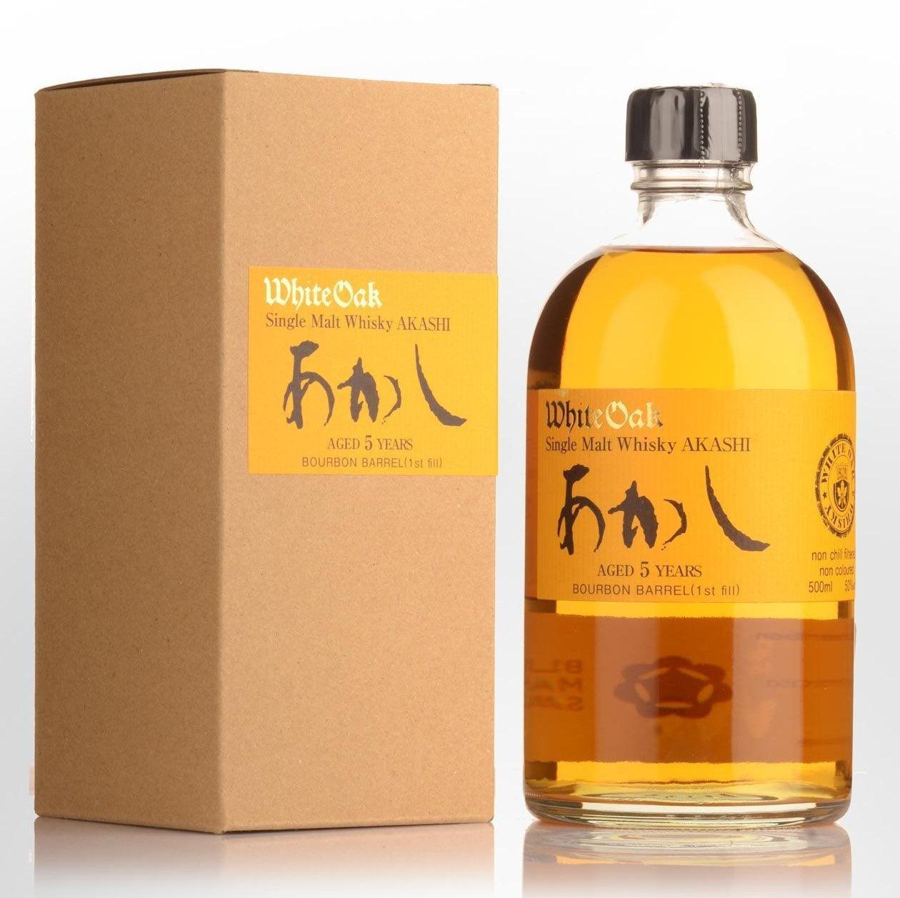White Oak Akashi Single Malt Bourbon Whisky 500ml - Booze House