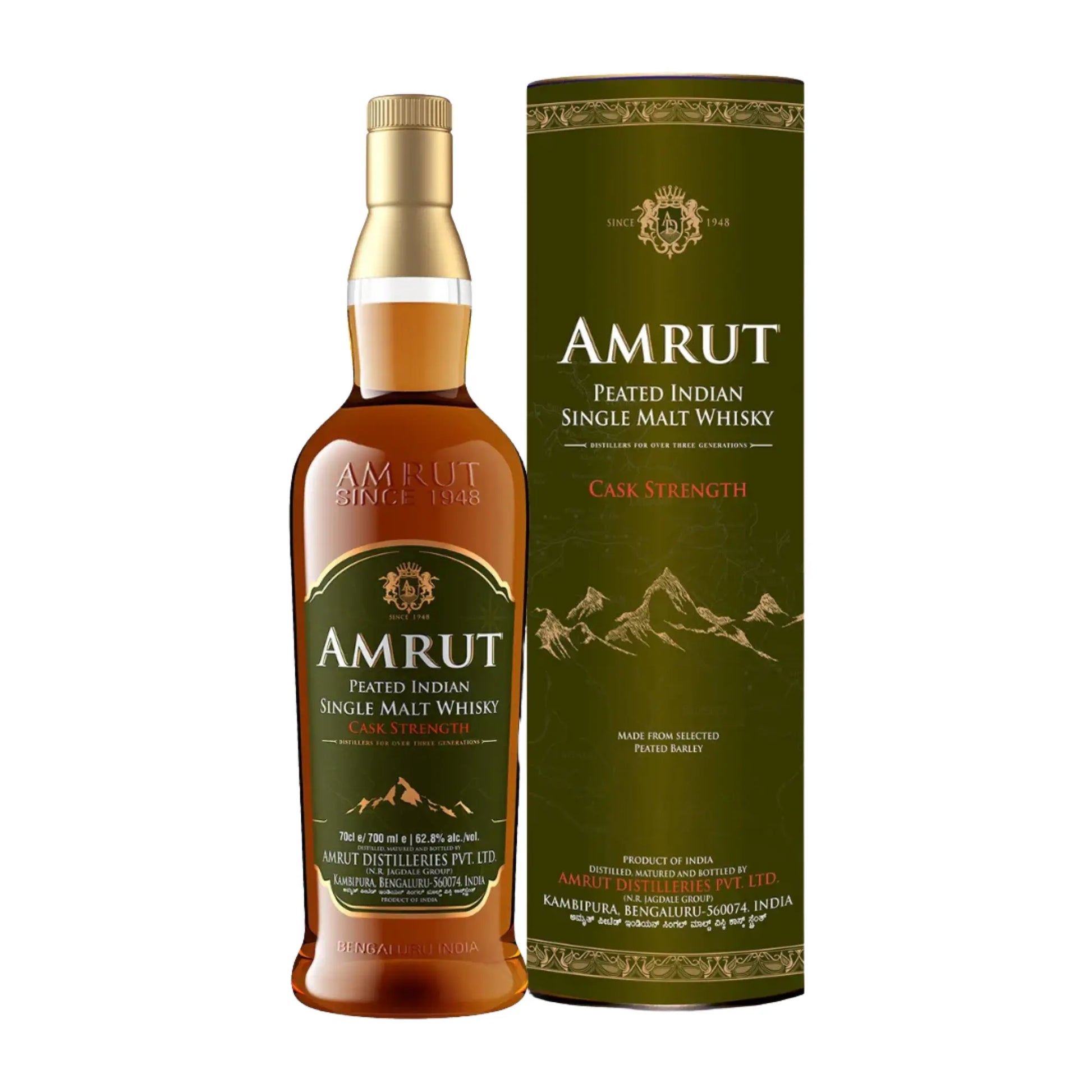 Amrut Peated Cask Strength Indian Whisky 700ml Booze House