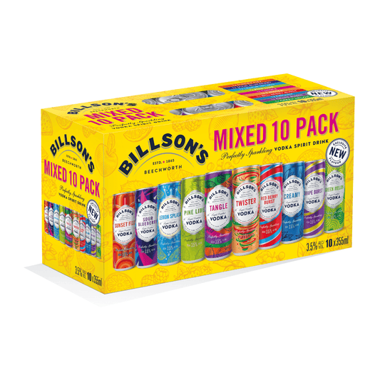 Billsons Vodka Mixed 355ml Cans 10 Pack