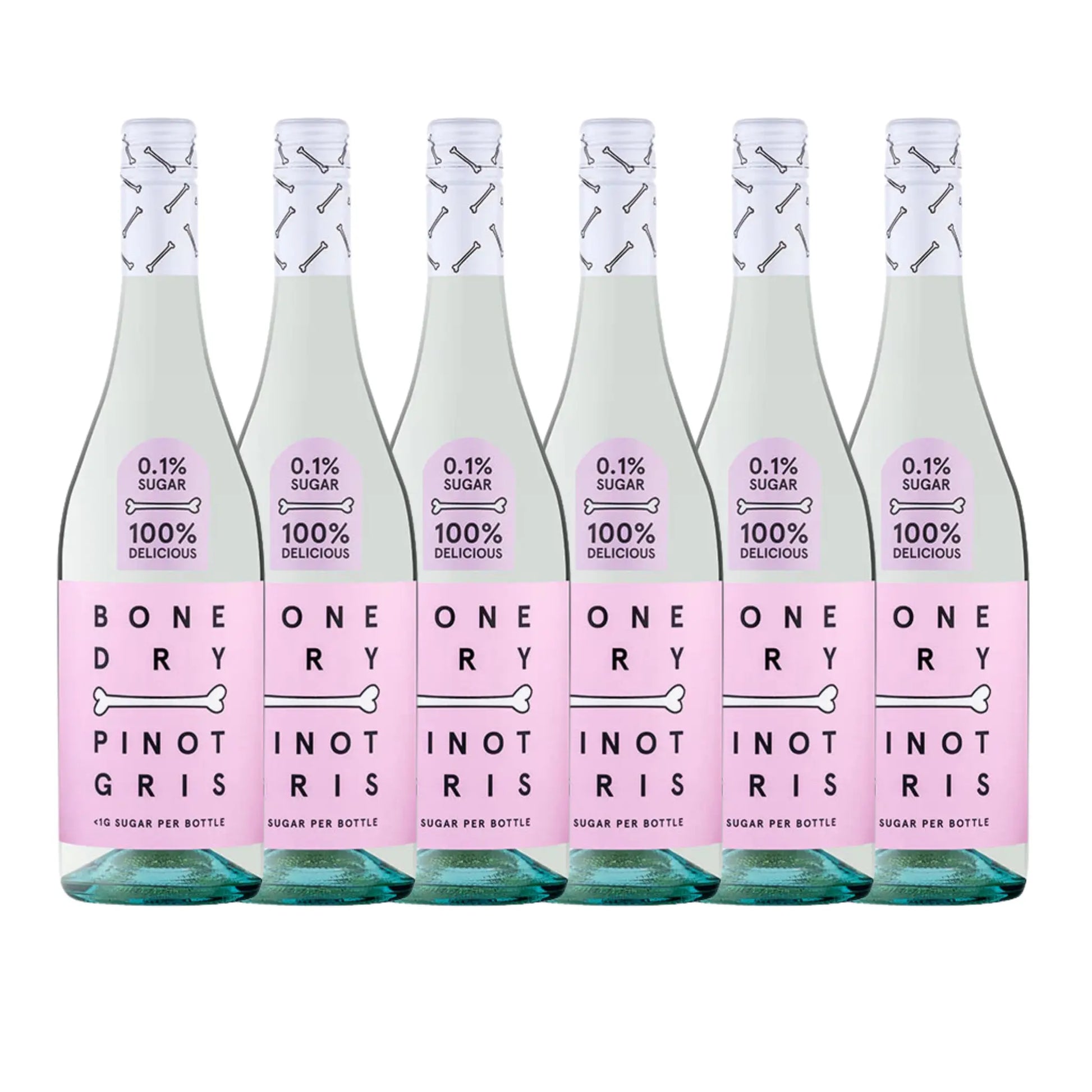 Bone Dry Pinot Gris 750ml wine bottles