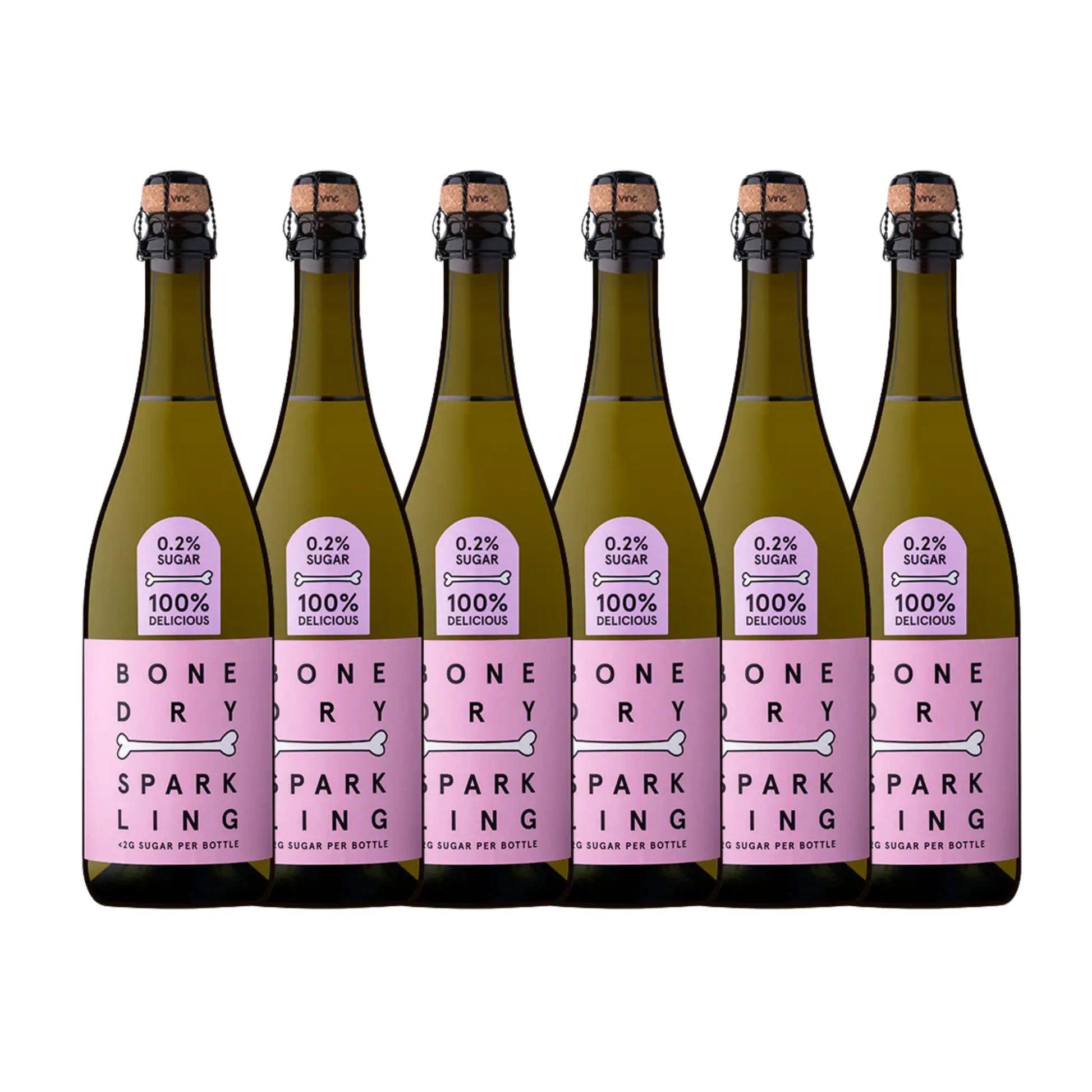 "Bone Dry Sparkling Wine 750ml Bottles