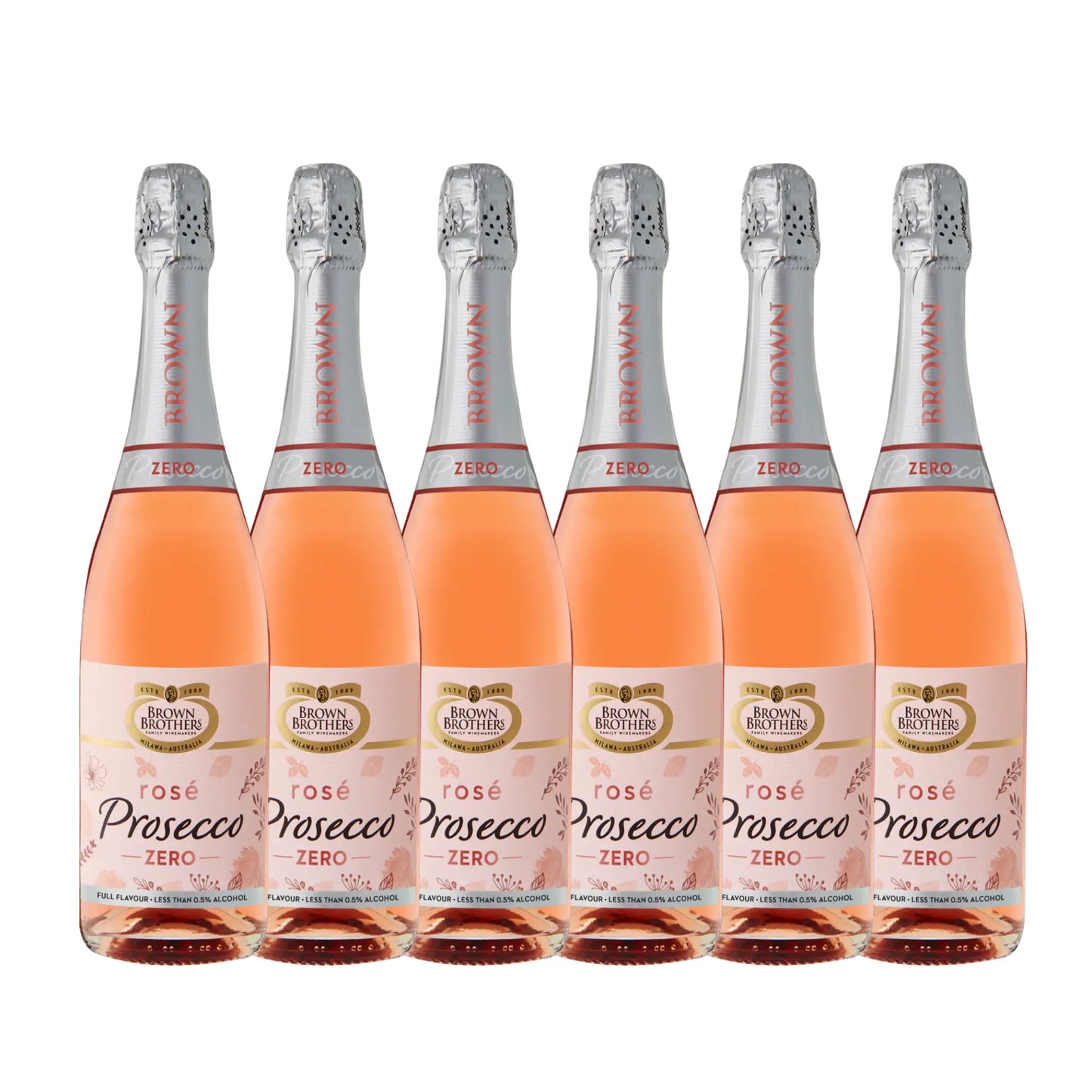 Brown Brothers Zero Prosecco Rose 750ml Booze House