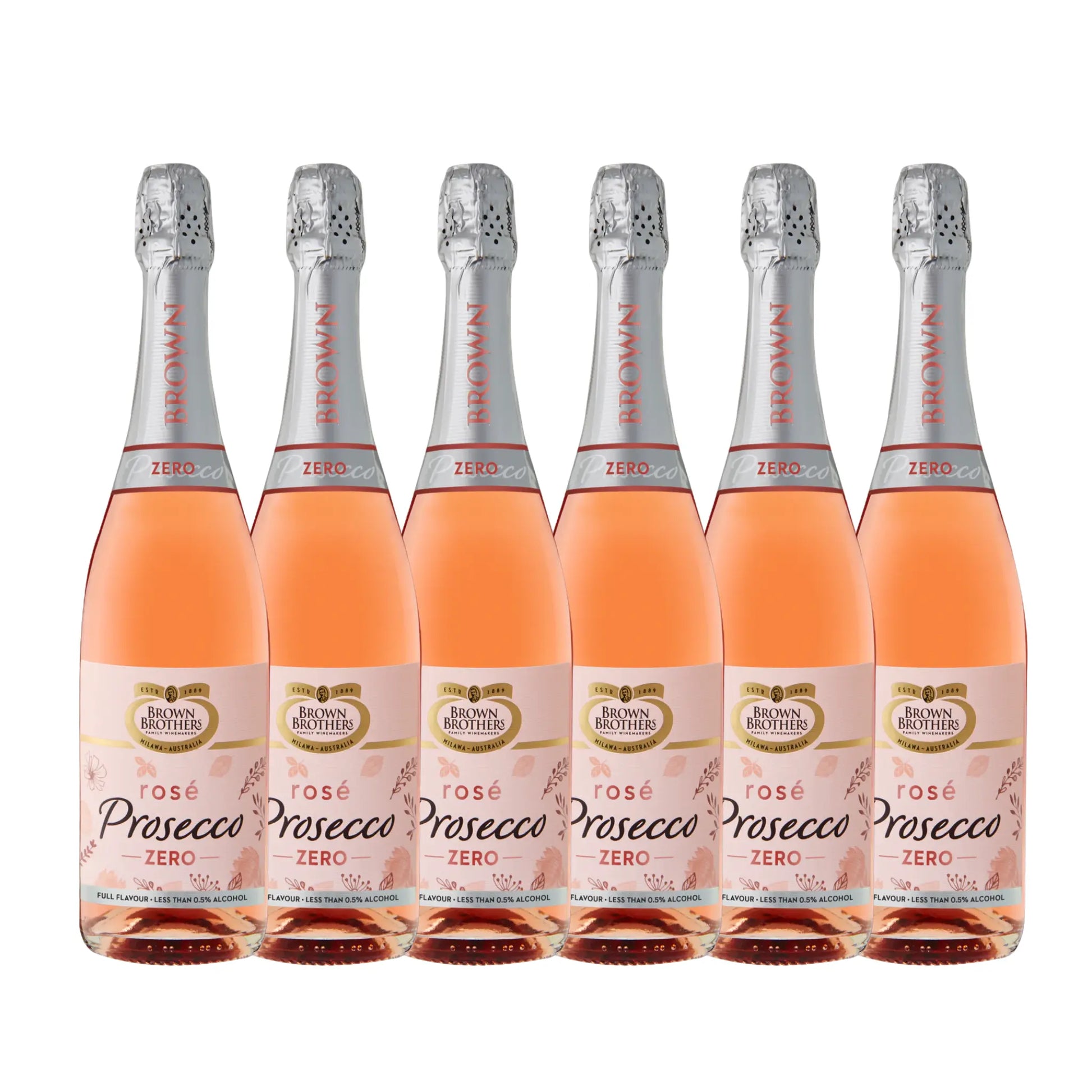 Brown Brothers Zero Prosecco Rose 750ml Booze House