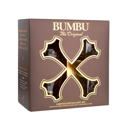 Bumbu Original Rum 700ml And 2 Glass Gift Pack