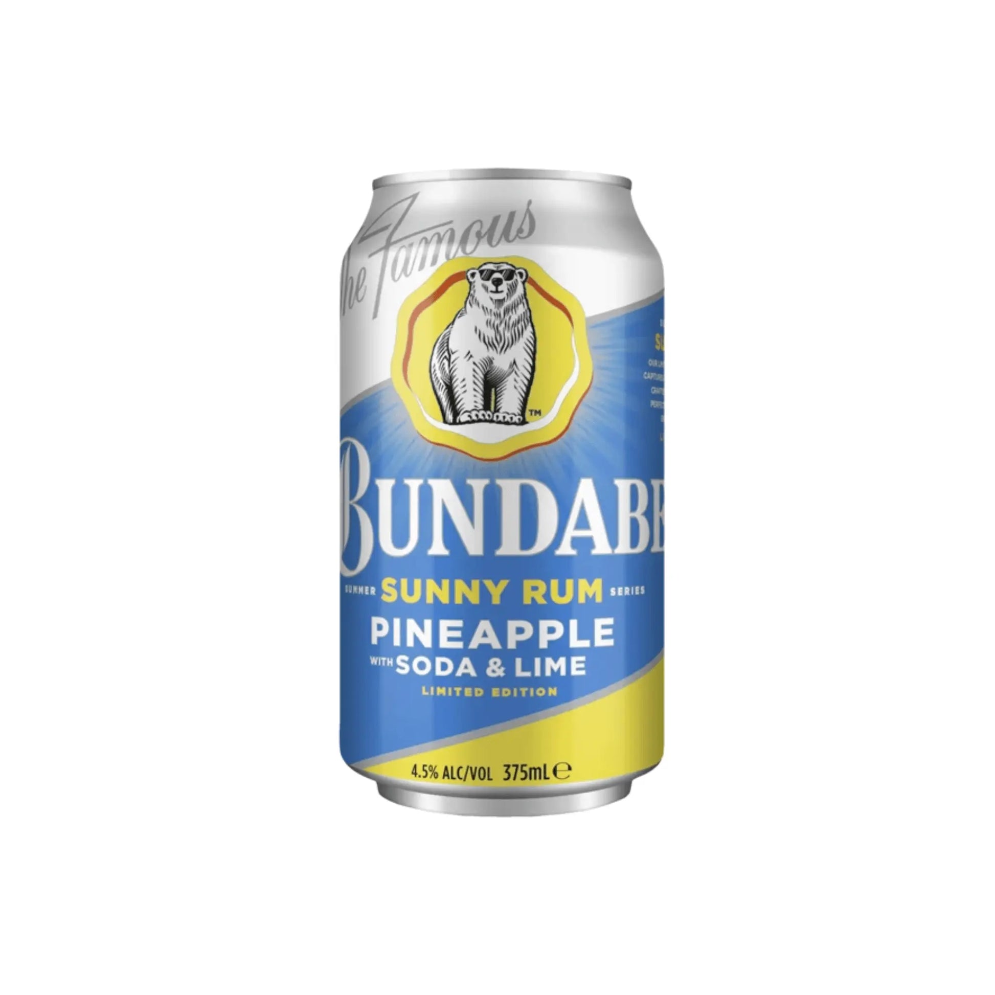 Bundaberg Pineapple with Soda & Lime Limited Edition Cans 24x375ml Booze House