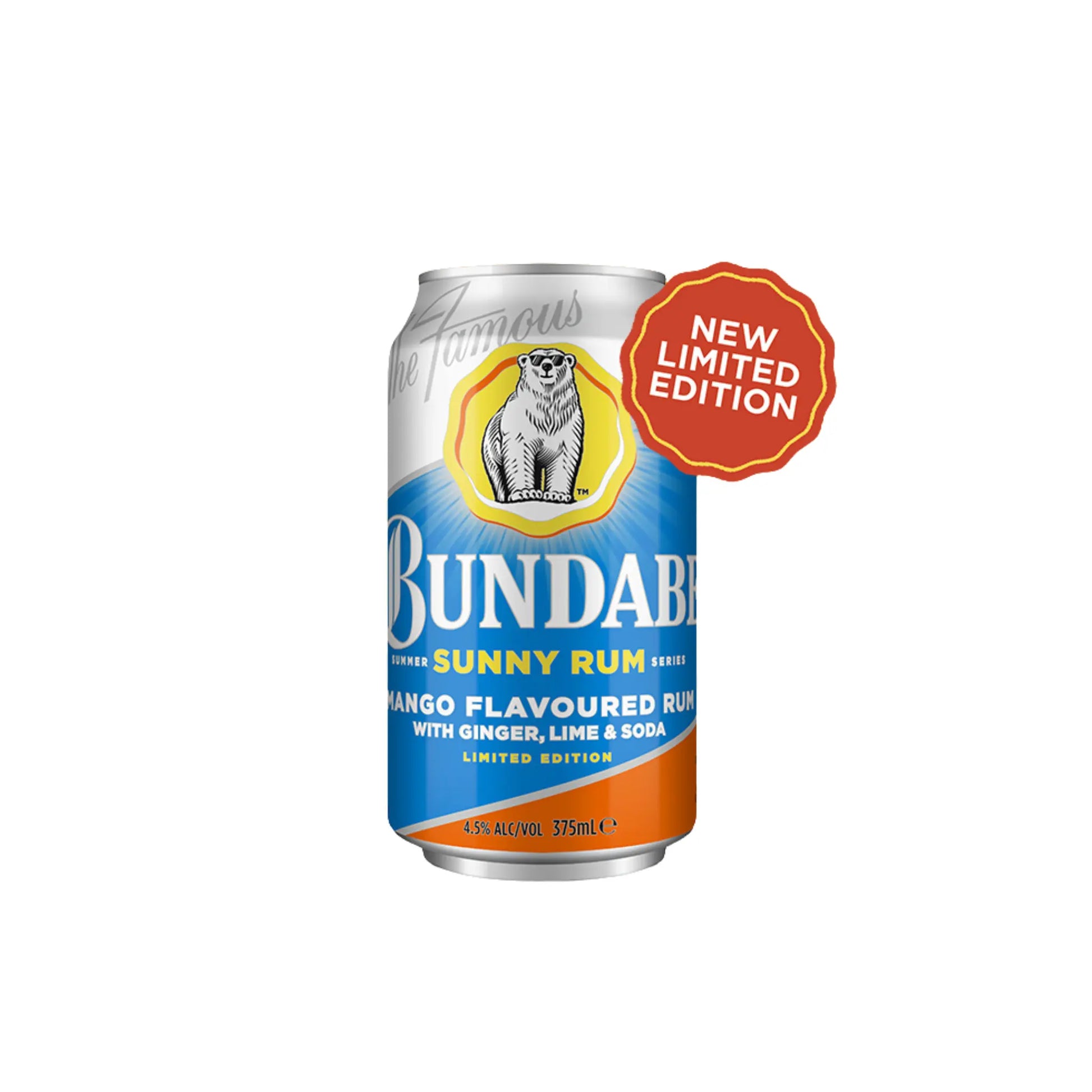 Bundaberg Sunny Rum Series Mango Rum, Ginger, Lime & Soda 375ml Booze House