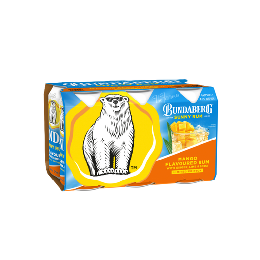 Bundaberg Sunny Rum Series Mango Rum, Ginger, Lime & Soda 375ml
