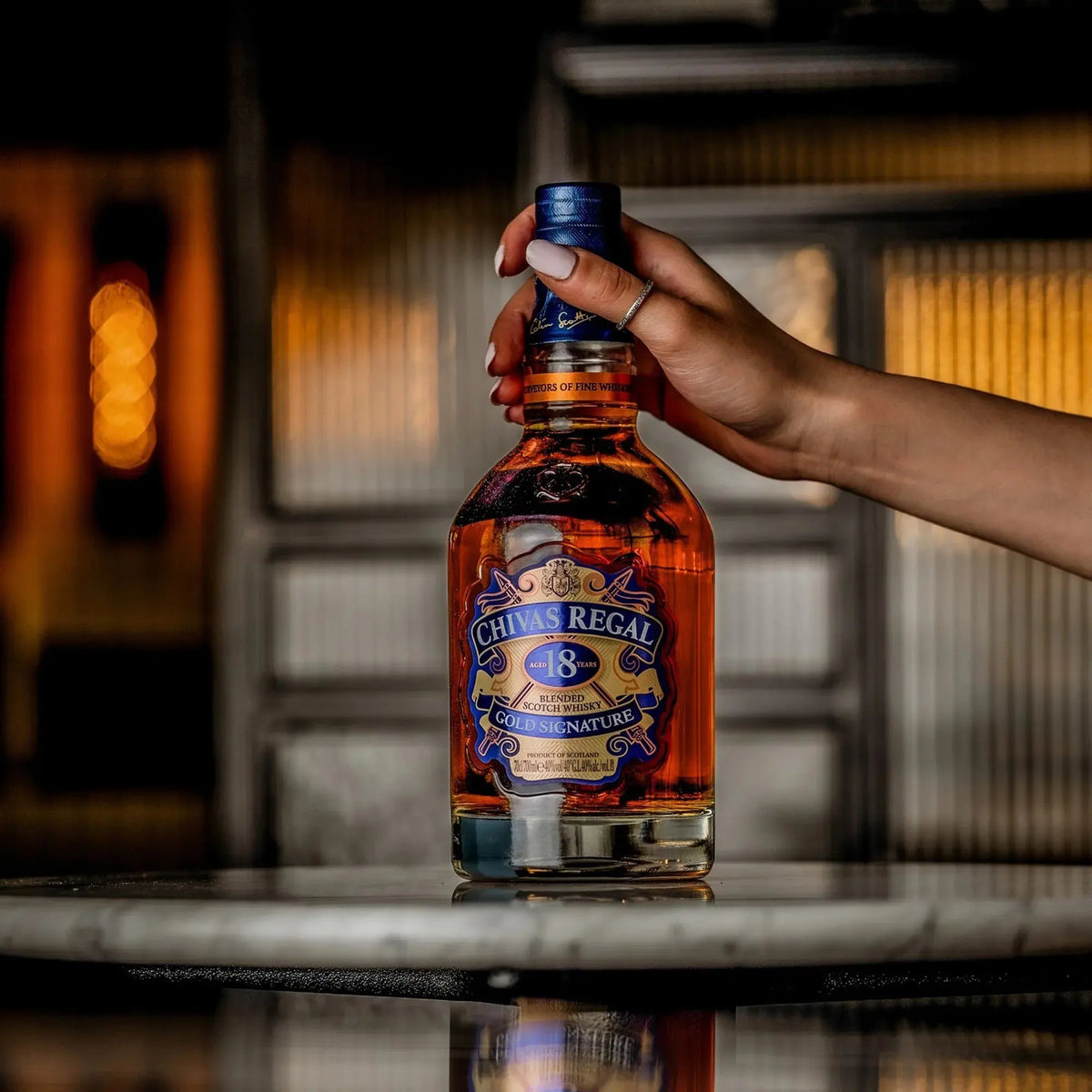 Chivas Regal 18 Year Old Blended Scotch Whisky Decanter & 2 Chivas Regal 18 Year Old Blended Scotch Whisky Decanter & 2