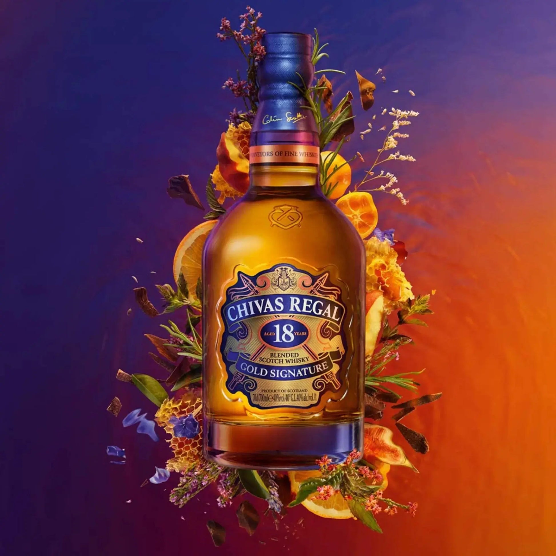 Chivas Regal 18 Year Old Blended Scotch Whisky Decanter & 2 Glasses Gift Pack 700ml Booze House