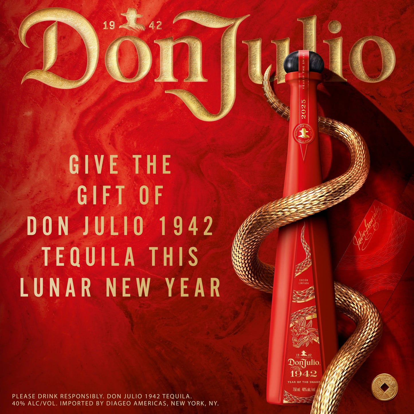 Don Julio 1942 Year of the Snake 2025 Anejo Tequila 750ml Booze House