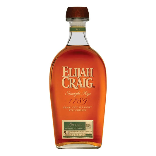 Elijah Craig Straight Rye Whiskey 750ml Booze House