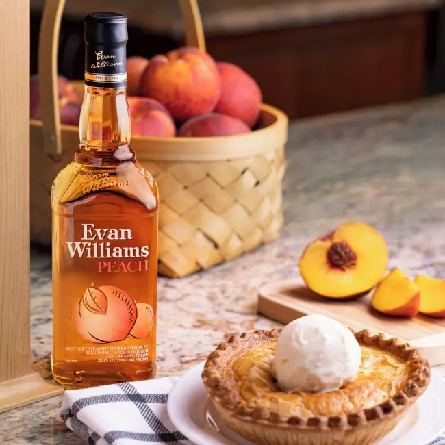 Evan Williams Peach Kentucky Straight Bourbon Whiskey 750ml Booze House