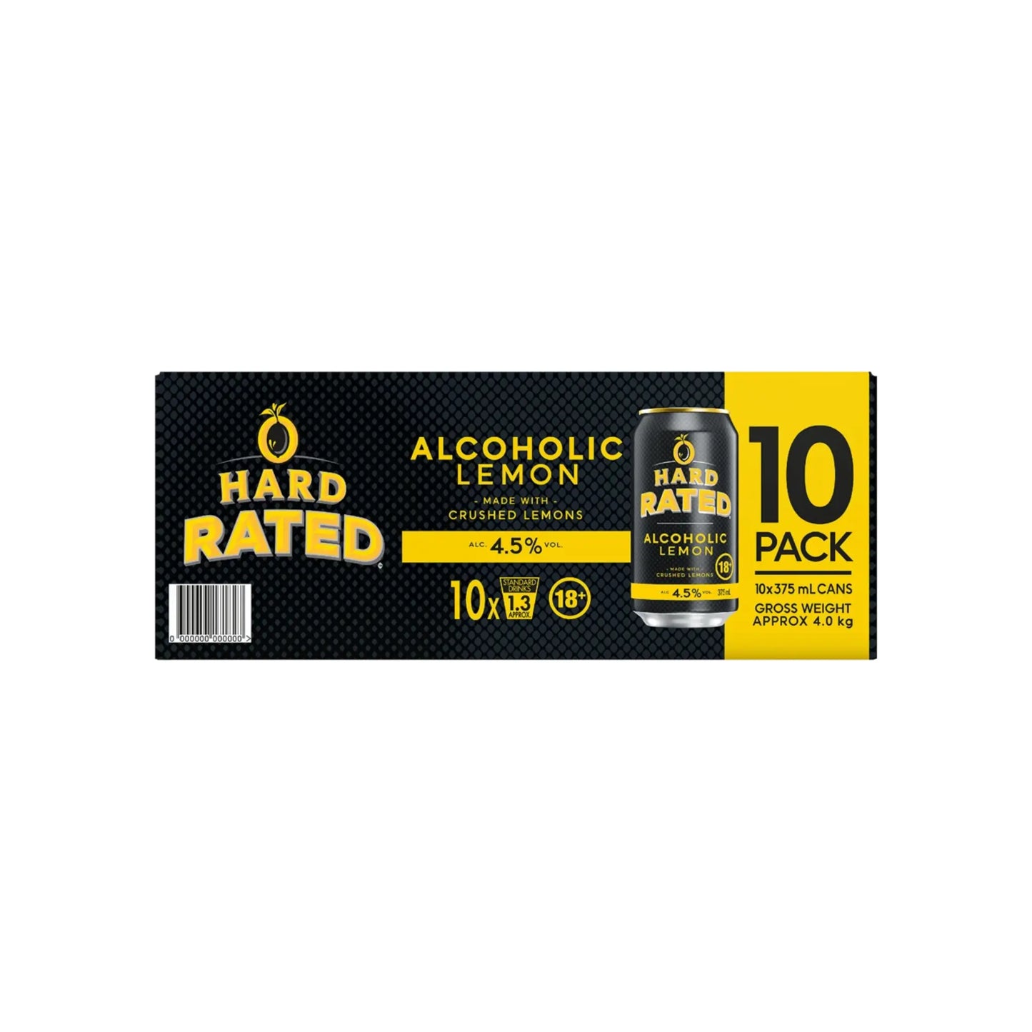 Hard Rated 10 Pack Can 375mL Booze House