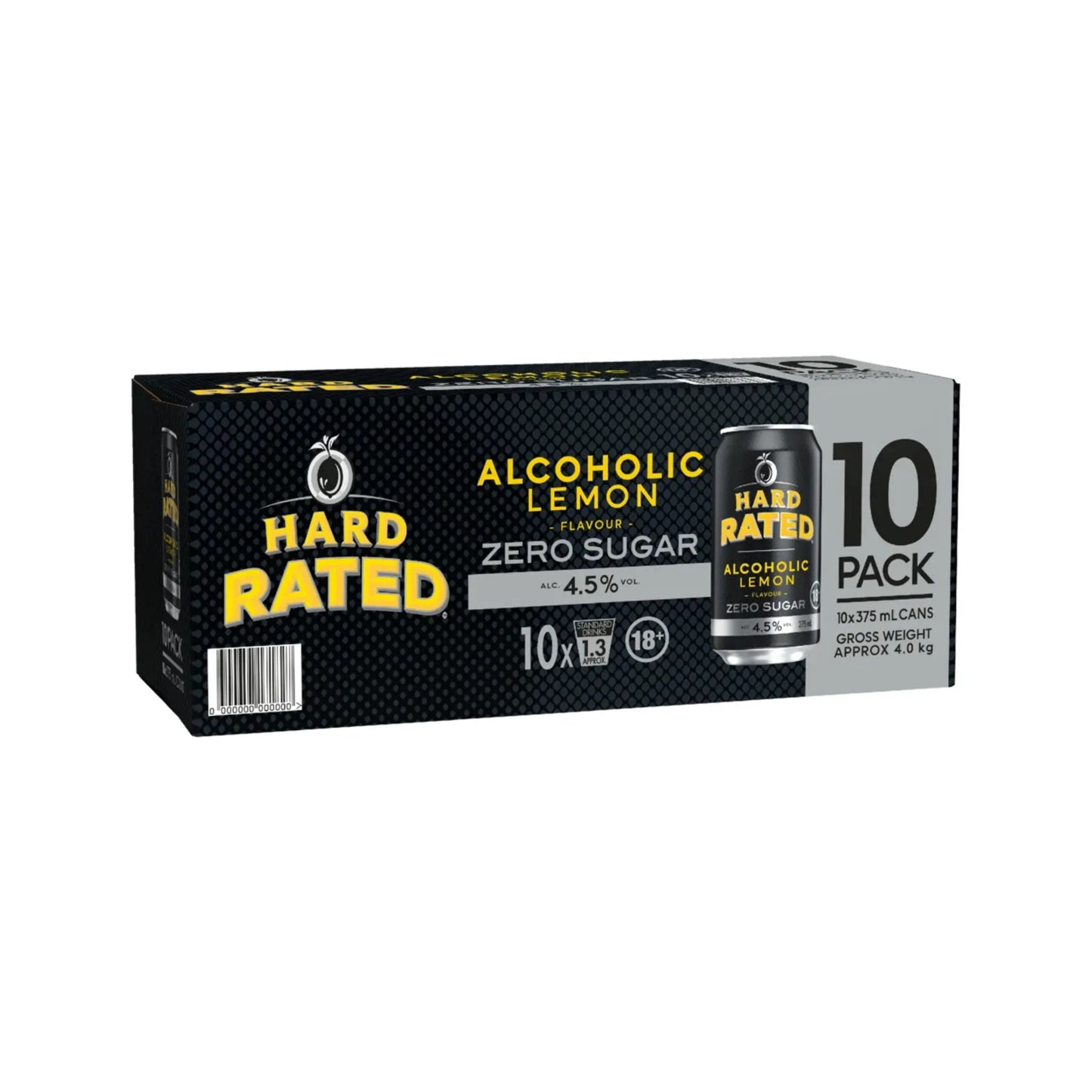 Hard Rated No Sugar 10 Pack Can 375mL Booze House