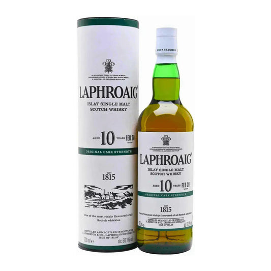 Laphroaig 10 Year Old Cask Strength Islay Single Malt Whisky 700ml Booze House