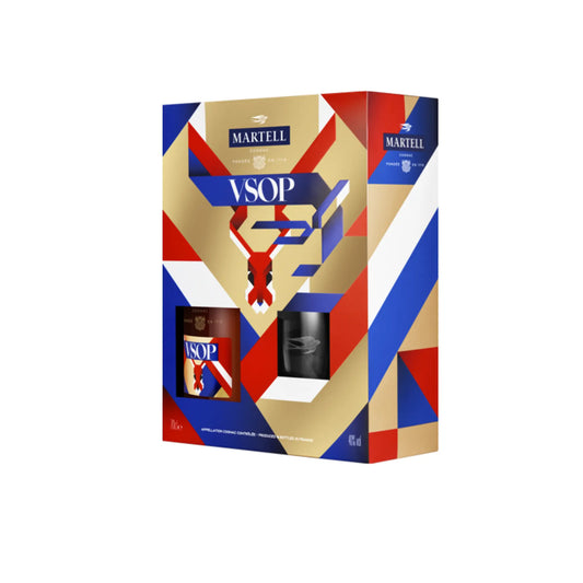 Martell VSOP Cognac 700mL Christoph Niemann Twin Tumbler Gift Pack Booze House