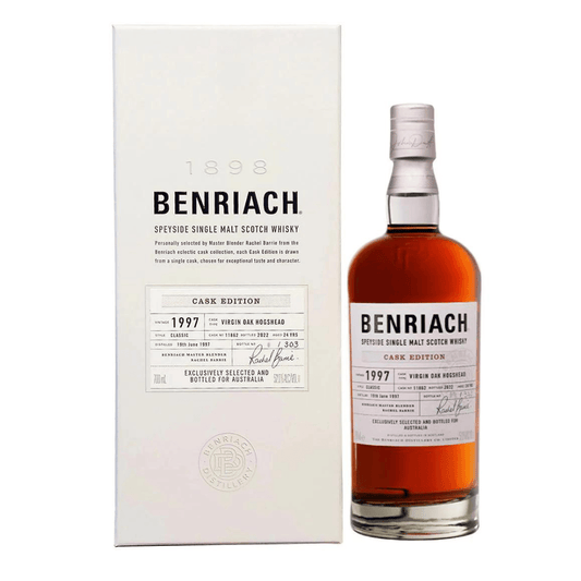 Benriach 1997 Single Cask No.11862 Virgin Oak Hogshead 24 Year Old Cask Strength Single Malt Scotch Whisky 700ml - Booze House