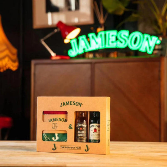 Jameson Original 50mL, Black Barrel 50mL and Socks Giftpack