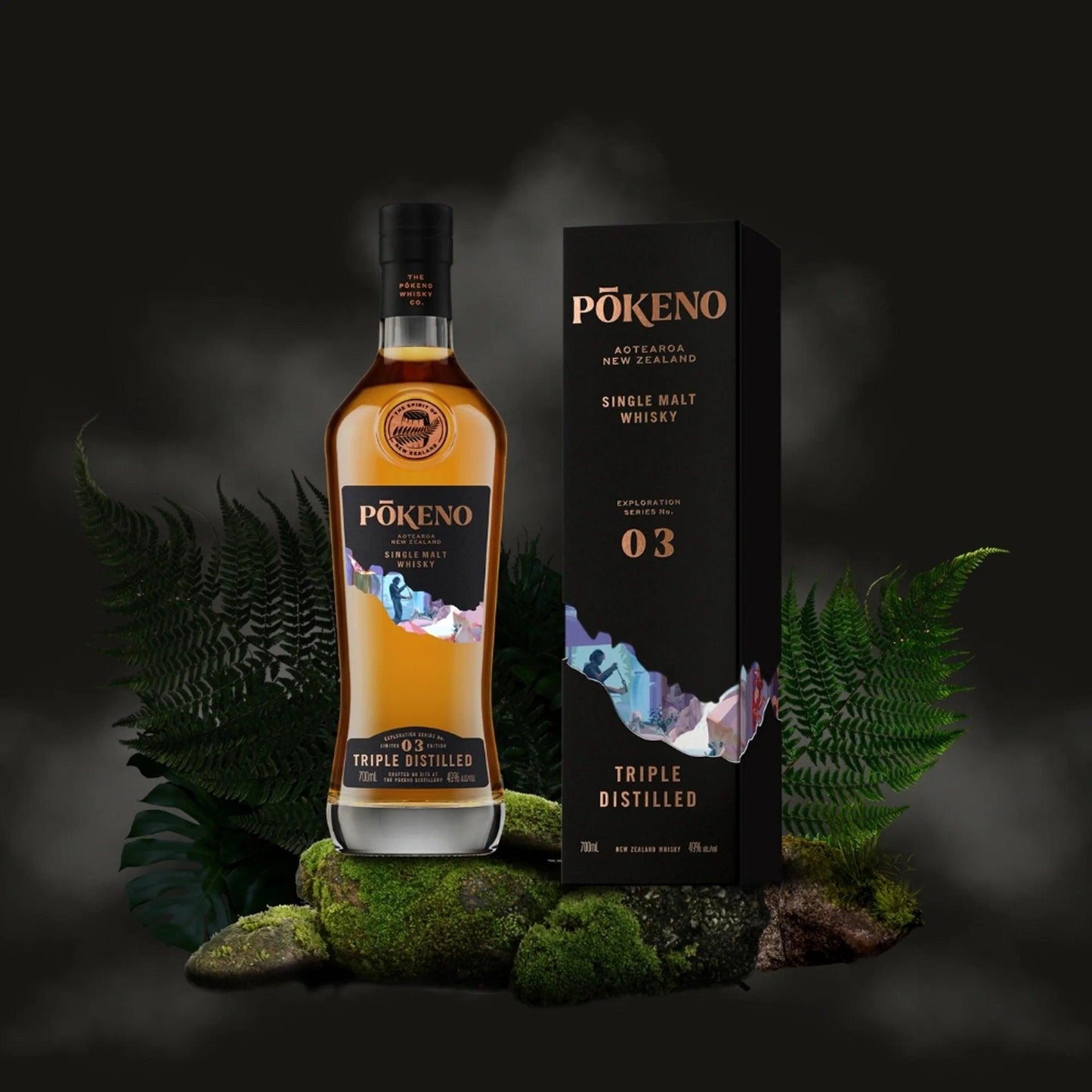 Pōkeno Distillery Triple Distilled New Zealand Single Malt Whisky 700ml