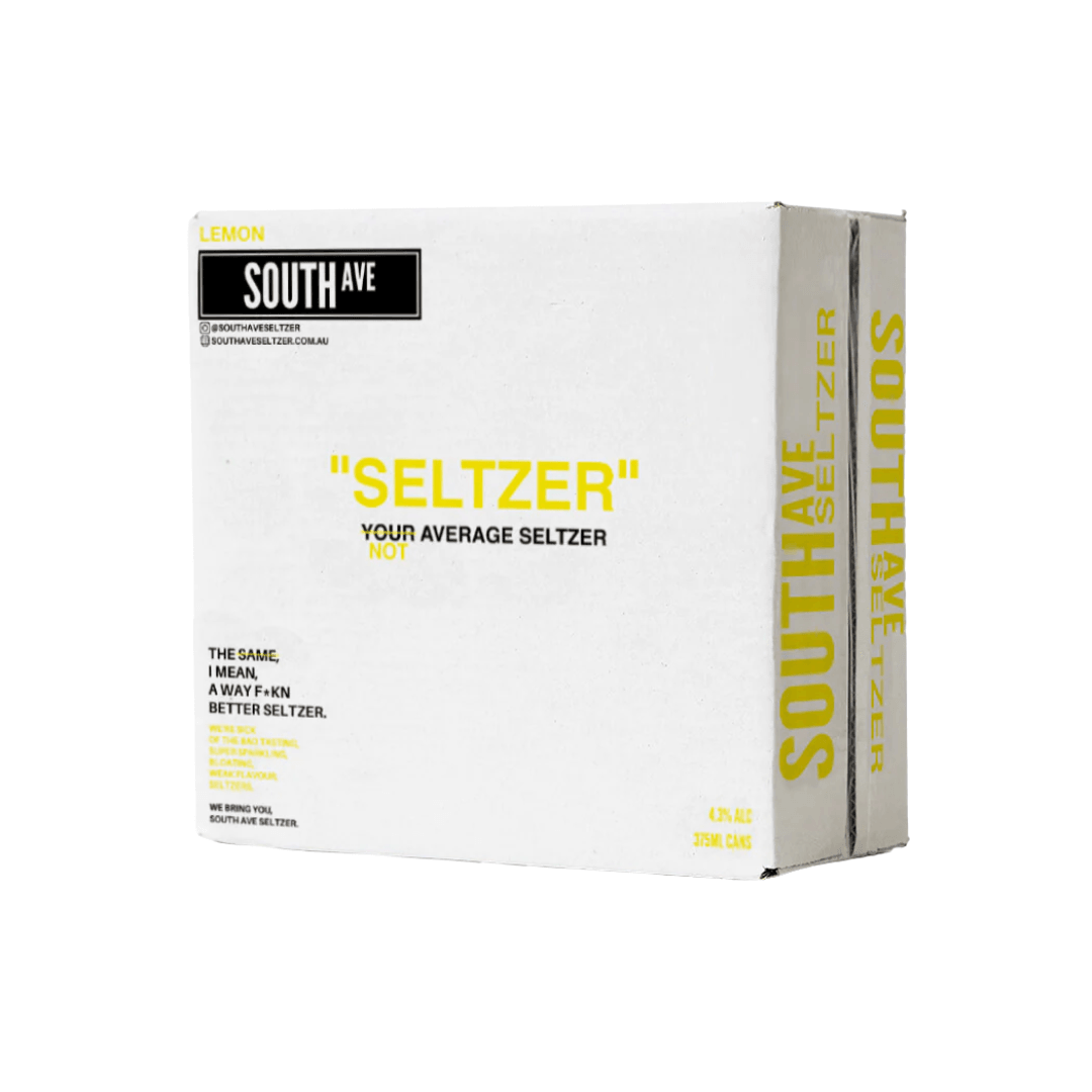 South Ave Seltzer Lemon Can 375mL - Booze House