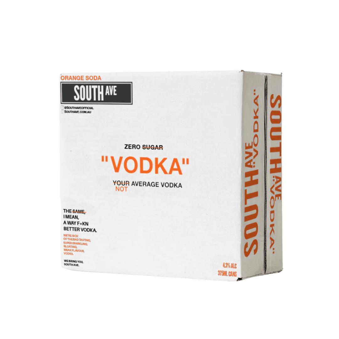 South Ave Vodka Orange Can 375mL - Booze House