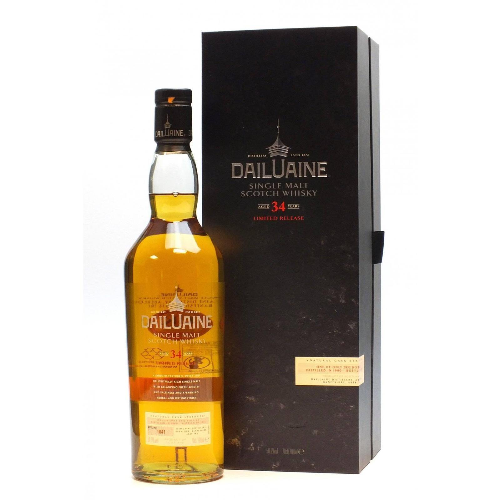 1980 Dailuaine 34 Year Old (Special Release 2015) Cask Strength Single Malt Scotch Whisky (700ml) - Booze House