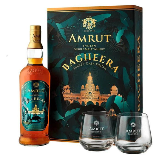 Amrut Bagheera Gift Pack Indian Single Malt Whisky 700ml - Booze House