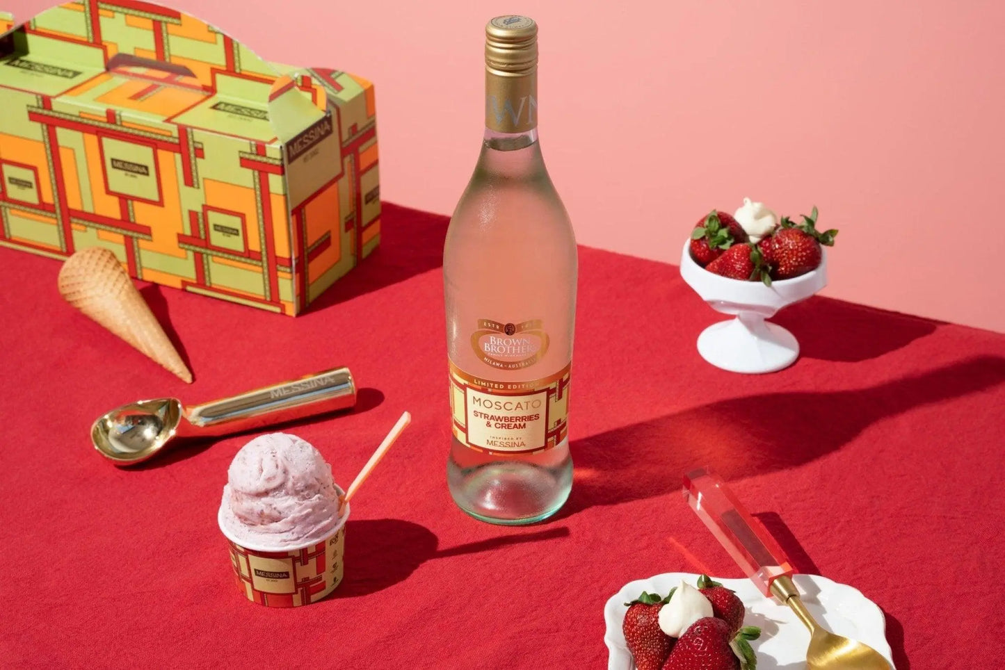 Brown Brothers Moscato Strawberries & Cream Limited Edition 750ml - Booze House