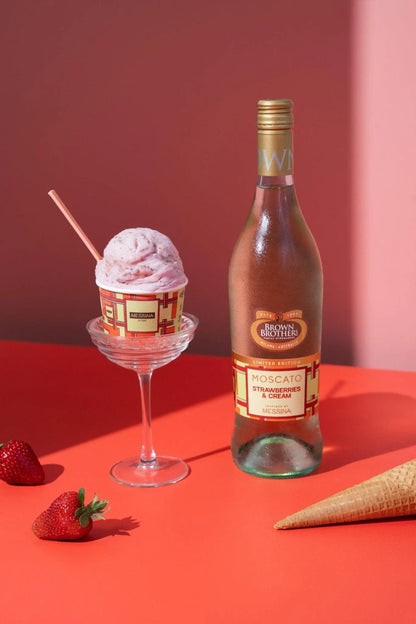 Brown Brothers Moscato Strawberries & Cream Limited Edition 750ml - Booze House