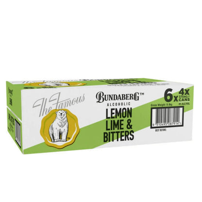 Bundaberg Alcoholic Lemon Lime Bitters Can 375ml - Booze House