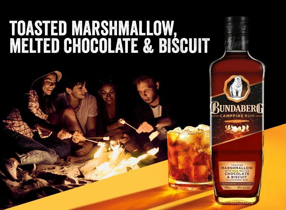 Bundaberg Campfire Rum Toasted Marshmallow, Melted Chocolate & Biscuit 700ml - Booze House