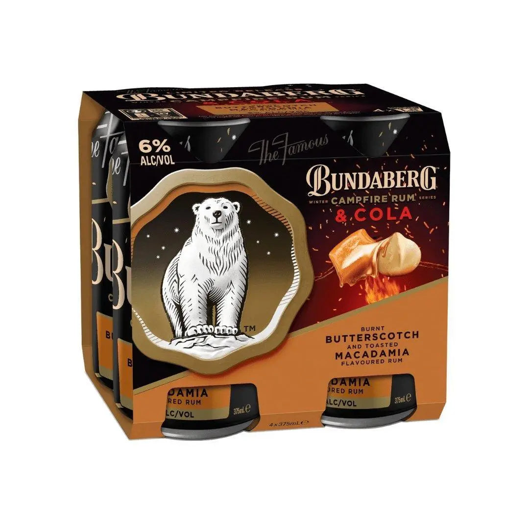 Bundaberg Campfire Rum and Cola Cans Limited Edition 375ml - Booze House