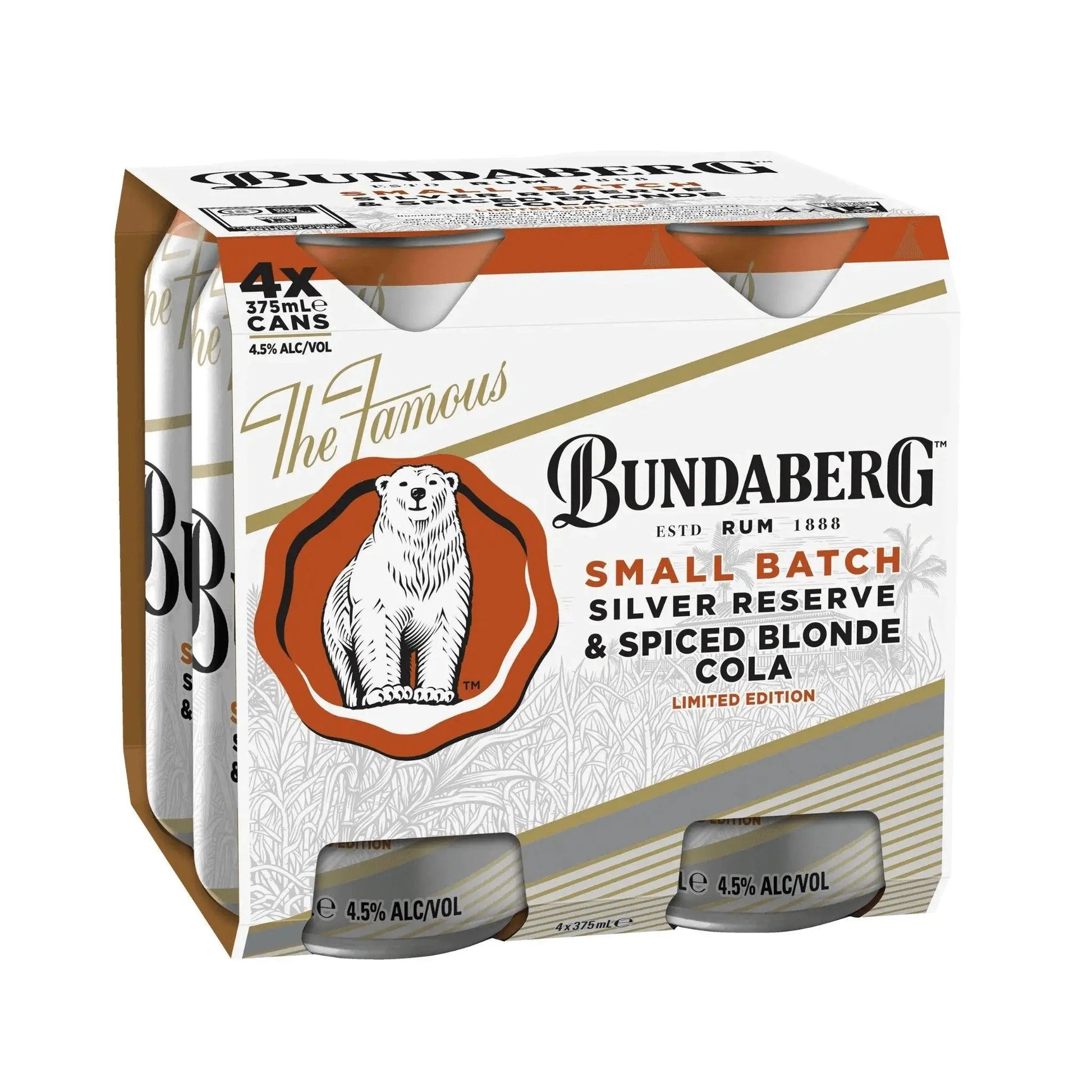 Bundaberg Small Batch Silver Reserve & Spiced Blonde Cola 375ml - Booze House