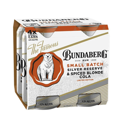 Bundaberg Small Batch Silver Reserve & Spiced Blonde Cola 375ml - Booze House