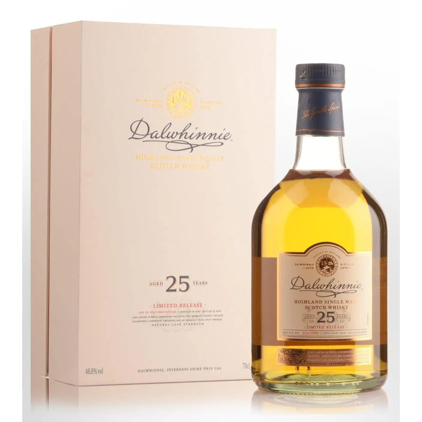 Dalwhinnie 25 Year Old Cask Strength Single Malt Scotch Whisky 700ml - Booze House
