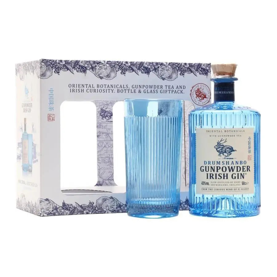 Drumshanbo Gunpowder Irish Gin 700mL With Glass Gift Pack - Booze House