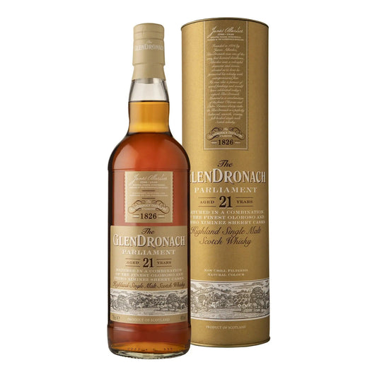 GlenDronach 21 Year Old Parliament Single Malt Scotch Whisky 700ml - Booze House