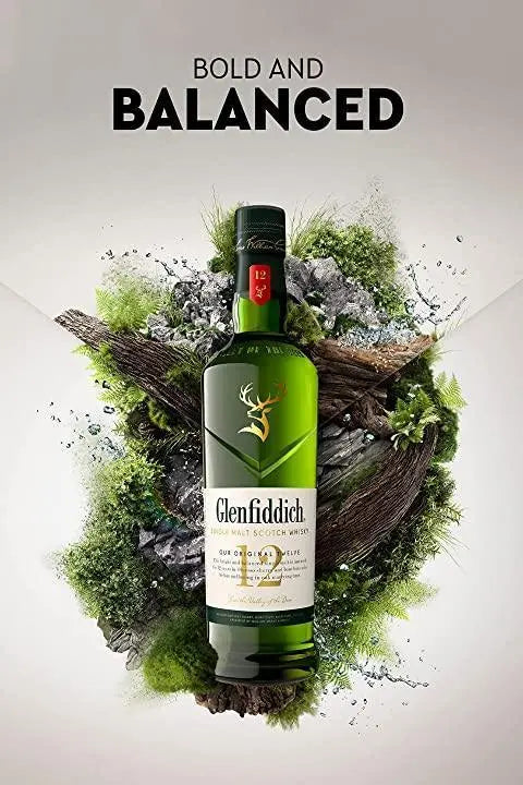 Glenfiddich 12 Year Old Single Malt Scotch Whisky 700mL - Booze House