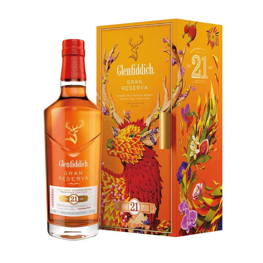 Glenfiddich 21 Year Old Single Malt Scotch Whisky LNY Limited Edition Design 2024 - Booze House