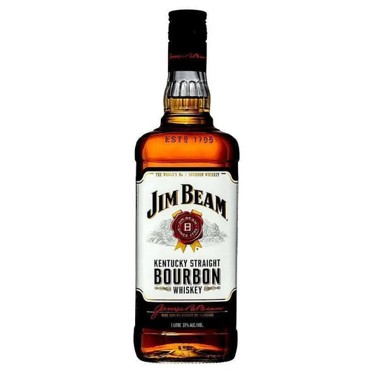 Jim Beam White Label Kentucky Straight Bourbon Whiskey 1L - Booze House